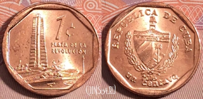 Куба 1 сентаво 2016 года, KM# 729, 180-127