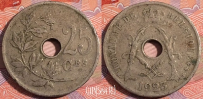 Бельгия 25 сантимов 1923 года, KM# 68, 180-128