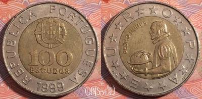 Португалия 100 эскудо 1999 года, KM# 645, 180-131