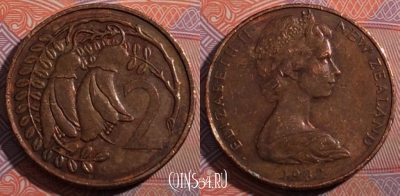 Новая Зеландия 2 цента 1982 года, KM 32, 182-027