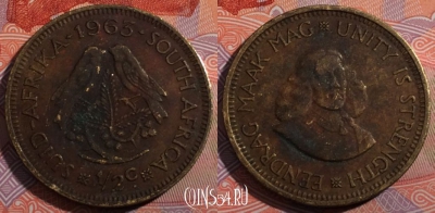 ЮАР 1/2 цента 1963 года, KM# 56, 182-028