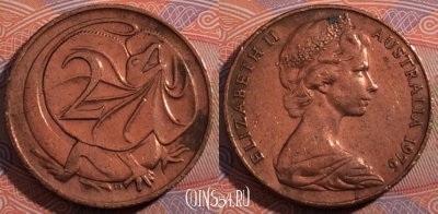 Австралия 2 цента 1976 года, КМ# 63, 182-069