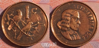 ЮАР 1 цент 1966 года, KM# 65.2, 182-094