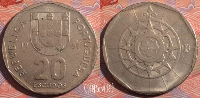 Португалия 20 эскудо 1987 года, KM# 634, 182-139