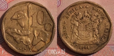ЮАР 10 центов 1994 года, KM# 135, 184-041