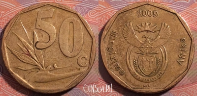 ЮАР 50 центов 2009 года, KM# 467, 185-007