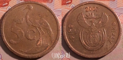 ЮАР 5 центов 2007 года, KM 340, 185-065