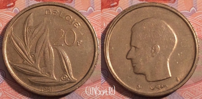 Бельгия 20 франков 1981 года, BELGIE, 185-082