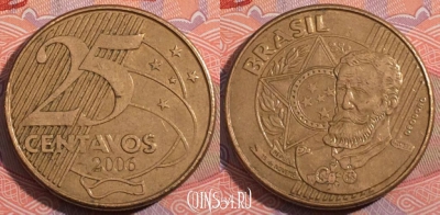 Бразилия 25 сентаво 2006 года, KM 650, 185-083