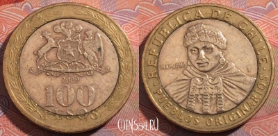Чили 100 песо 2009 года, KM# 236, 186-029