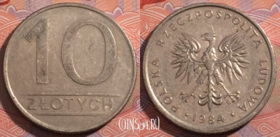 Польша 10 злотых 1984 года, Y# 152.1, 186-030
