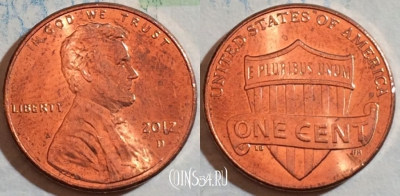 США 1 цент 2012 года D, KM# 468, 188-022