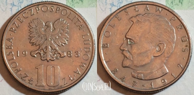 Польша 10 злотых 1983 года, Y# 73, 188-053