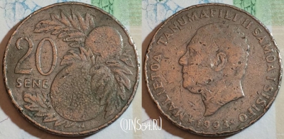 Самоа 20 сене 1993 года, KM# 16, 188-072