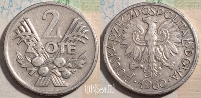Польша 2 злотых 1960 года Y# 46, 188-141