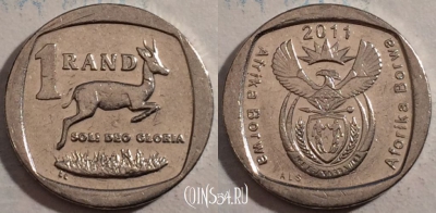 ЮАР 1 ранд 2011 года, KM# 504, 189-054