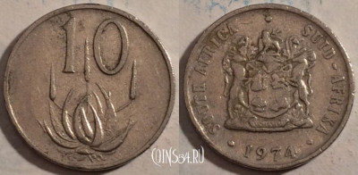 ЮАР 10 центов 1974 года, KM# 85, 189-058