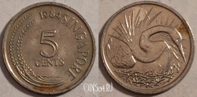 Сингапур 5 центов 1984 года, KM# 2a, 189-071