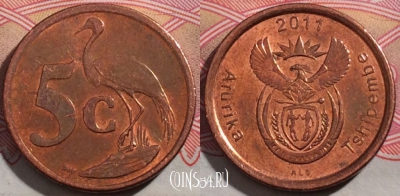 ЮАР 5 центов 2011 года, KM# 500, 190-022