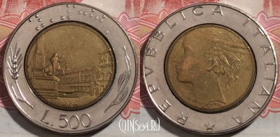 Италия 500 лир 1990 года, KM# 111, 190-028