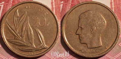 Бельгия 20 франков 1982 года, BELGIE, 190-123