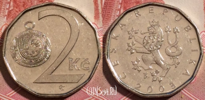 Чехия 2 кроны 2003 года, KM# 9, 190-143