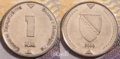 Босния и Герцеговина 1 марка 2000 года, KM# 118, 192-019