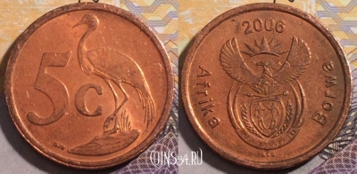 ЮАР 5 центов 2006 года, KM# 486, 194-014