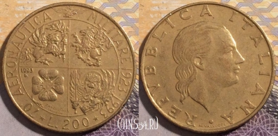 Италия 200 лир 1993 года, KM# 155, 194-017
