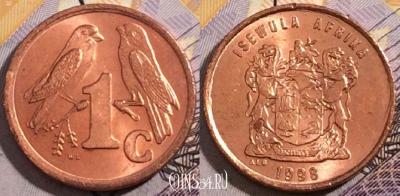 ЮАР 1 цент 1998 года, KM 170, 194-053