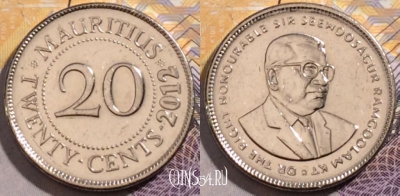 Маврикий 20 центов 2012 года, KM# 53, 194-141