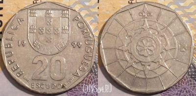 Португалия 20 эскудо 1999 года, KM# 634, 196-068