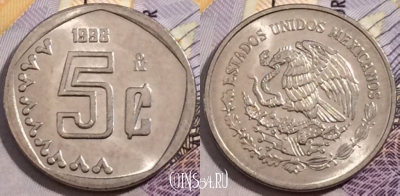 Мексика 5 сентаво 1998 года, KM# 546, 197-008