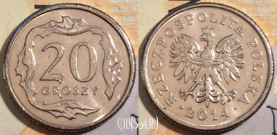 Польша 20 грошей 2014 года, Y# 280, 197-134