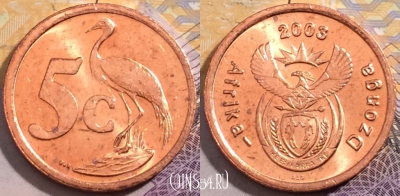 ЮАР 5 центов 2003 года, KM# 324, 201-141