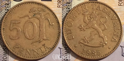 Финляндия 50 пенни 1985 года, KM# 48, 203-139
