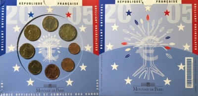 Франция официальный набор 2005 года, BU, 401n-058 ♛