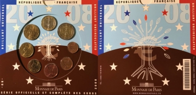 Франция официальный набор 2008 года, BU, 401n-082 ♛