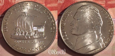 США 5 центов 2004 года D, KM# 361, UNC, 266-092