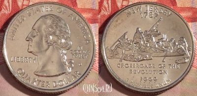 США 25 центов (квотер) 1999 года D, KM# 295, UNC, 267-050