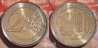 Андорра 2 евро 2018 года, KM# 527, UNC, 267-091