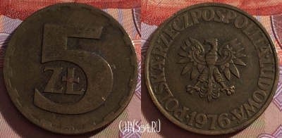 Польша 5 злотых 1976 года, Y# 81.1, 270-040