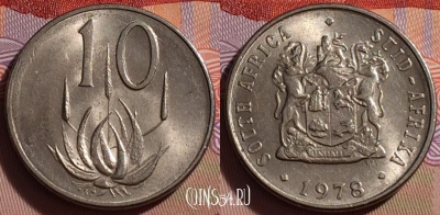 ЮАР 10 центов 1978 года, KM# 85, 270-080