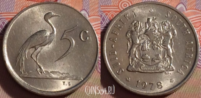 ЮАР 5 центов 1978 года, KM# 84, 270-084