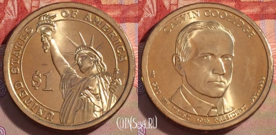 США 1 доллар 2014 года, Calvin Coolidge, UNC, 271-093
