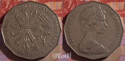 Австралия 50 центов 1982 года, KM# 74, 273-073