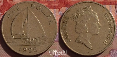 Бермуды 1 доллар 1996 года, KM# 56, 273-092