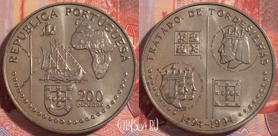 Португалия 200 эскудо 1994 года, KM# 671, 273-110