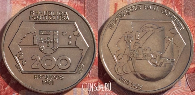Португалия 200 эскудо 1991 года, KM# 659, 273-111