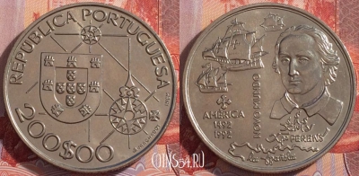 Португалия 200 эскудо 1992 года, KM# 660, 273-115